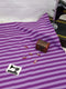 Two Tone Purple Half Inch - Yarn Dyed Stripes - cotton lycra - 180cm wide