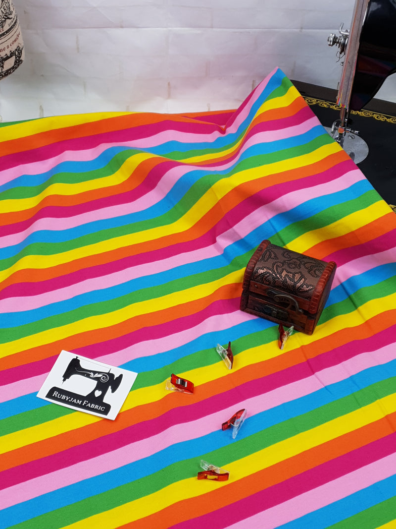 Summer Stripes - Yarn Dyed Stripes - cotton lycra - 180cm wide