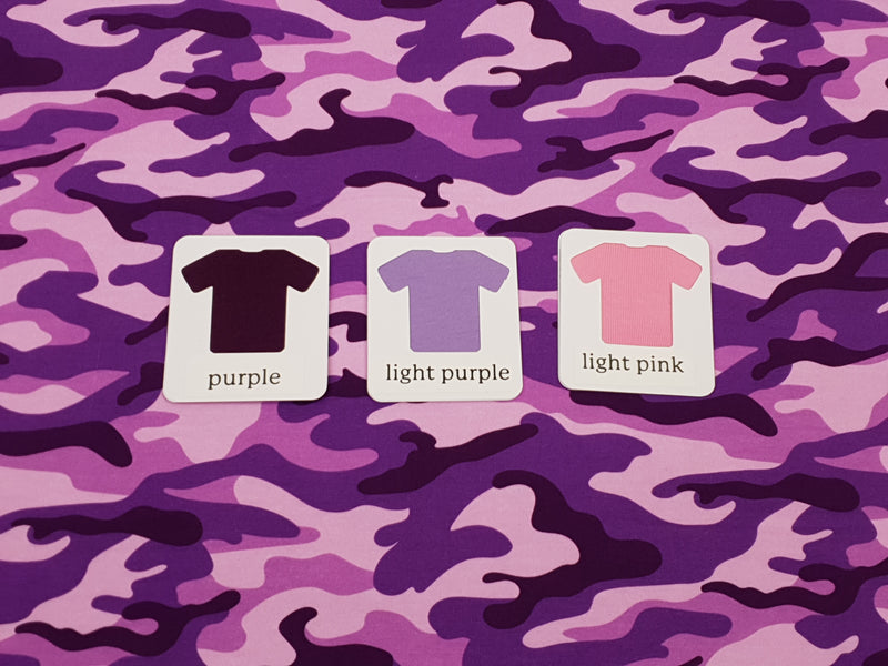 Camouflage Purple/Pink - cotton lycra - 150cm wide