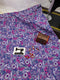 Purple Paisley - cotton lycra - 150cm wide