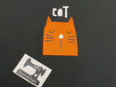 Orange Cat + Cat Butt (Two Panel Set) - CHARCOAL - Panels On Demand