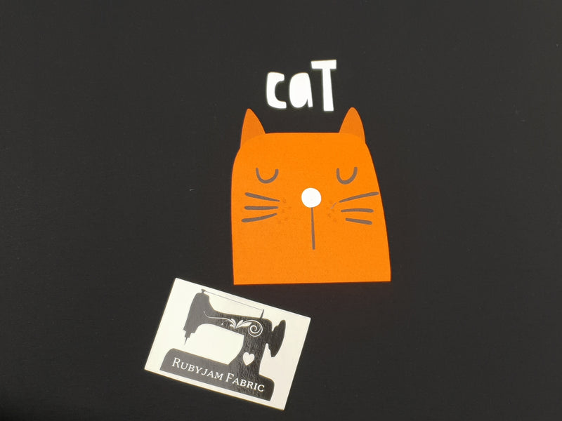 Orange Cat + Cat Butt (Two Panel Set) - BLACK - Panels On Demand