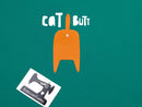Orange Cat + Cat Butt (Two Panel Set) - GREEN - Panels On Demand