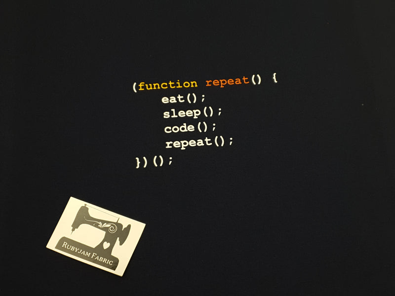 Eat, Sleep, Code, Repeat - NAVY BLUE - Panels On Demand