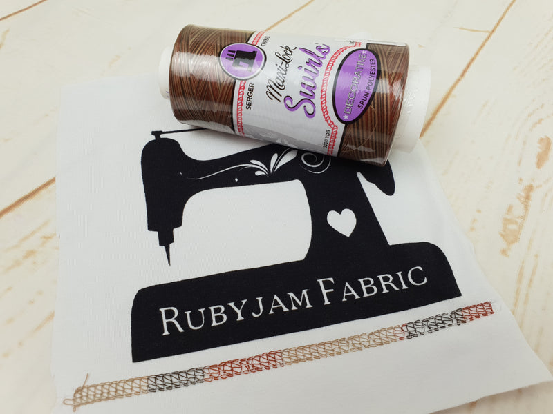 Maxi-Lock Swirls Thread - Mocha Fudge