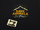 Save Animals, Eat People - NAVY BLUE - Panels On Demand