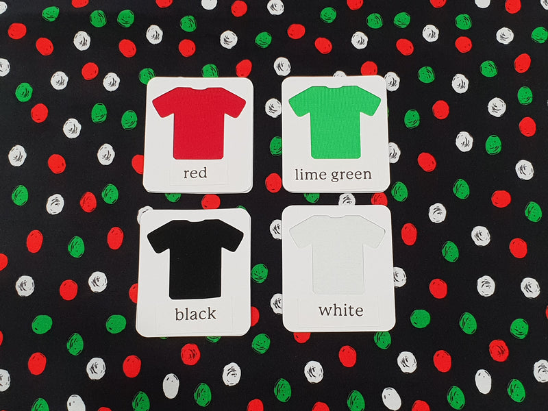 Christmas Polka Dots - cotton lycra - 150cm wide - clearance