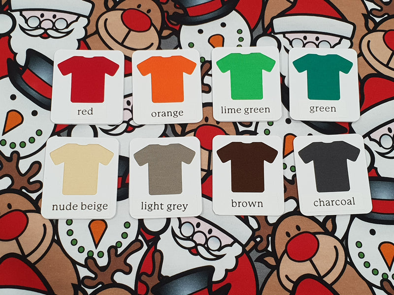 Christmas Characters - cotton lycra - 150cm wide