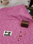 Dark Pink Faux Glitter - cotton lycra - 150cm wide