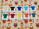 Christmas Beach Santa - cotton lycra - 150cm wide