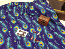 Peacock Feathers - cotton lycra - 150cm wide - clearance