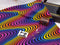 Rainbow Waves - cotton lycra - 150cm wide - clearance
