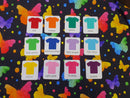 Dotty Butterflies - cotton lycra - 150cm wide