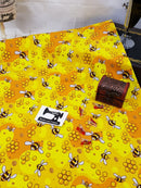 Honey Bees - cotton lycra - 150cm wide