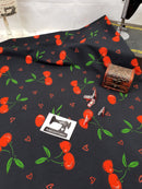 Cherries - cotton lycra - 150cm wide