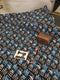 Blue Checkerplate - cotton lycra - 150cm wide