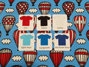 Scandi Hot Air Balloons - cotton lycra - 150cm wide