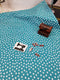 White Polka Dots on Sea Green - cotton lycra - 150cm wide