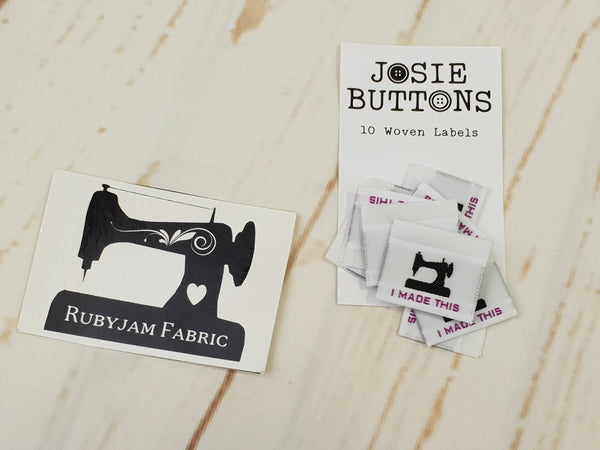 I made this (sewing machine) - Labels by Josie Buttons