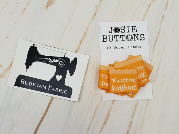 You Are My Sunshine - Labels by Josie Buttons