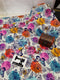 Painted Butterflies - cotton lycra - 150cm wide - clearance