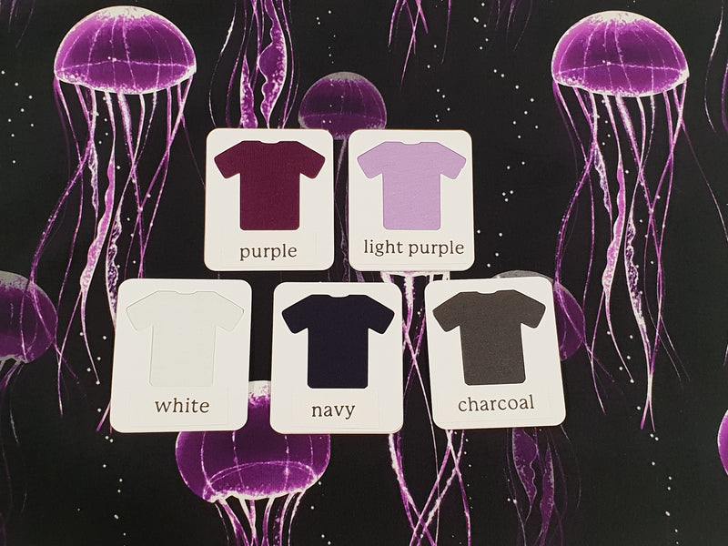 Jellyfish Purple - cotton lycra - 150cm wide