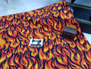 Flames - cotton lycra - 150cm wide - clearance