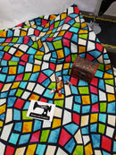 Mosaic Tiles - cotton lycra - 150cm wide - clearance