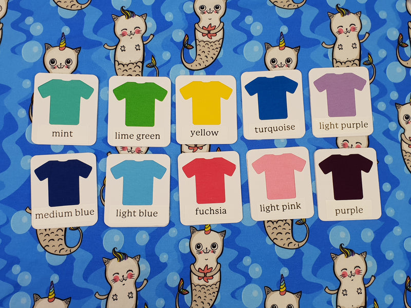 Cat Mermaids - cotton lycra - 150cm wide - clearance