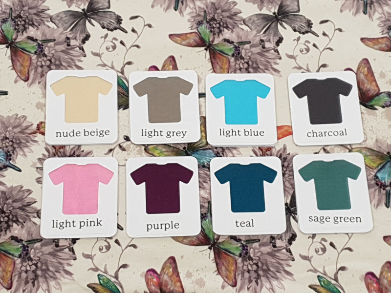 Butterfly Garden - cotton lycra - 150cm wide