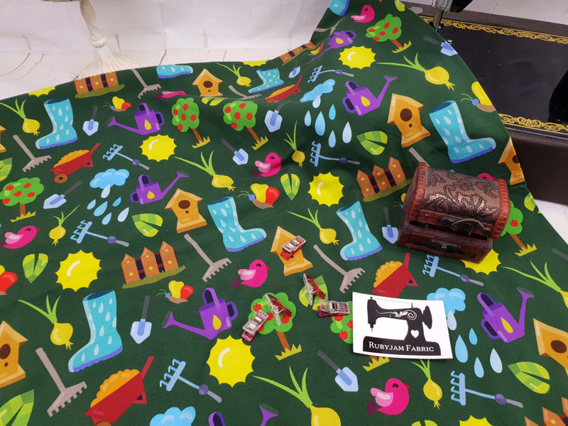 Gardening - cotton lycra - 150cm wide