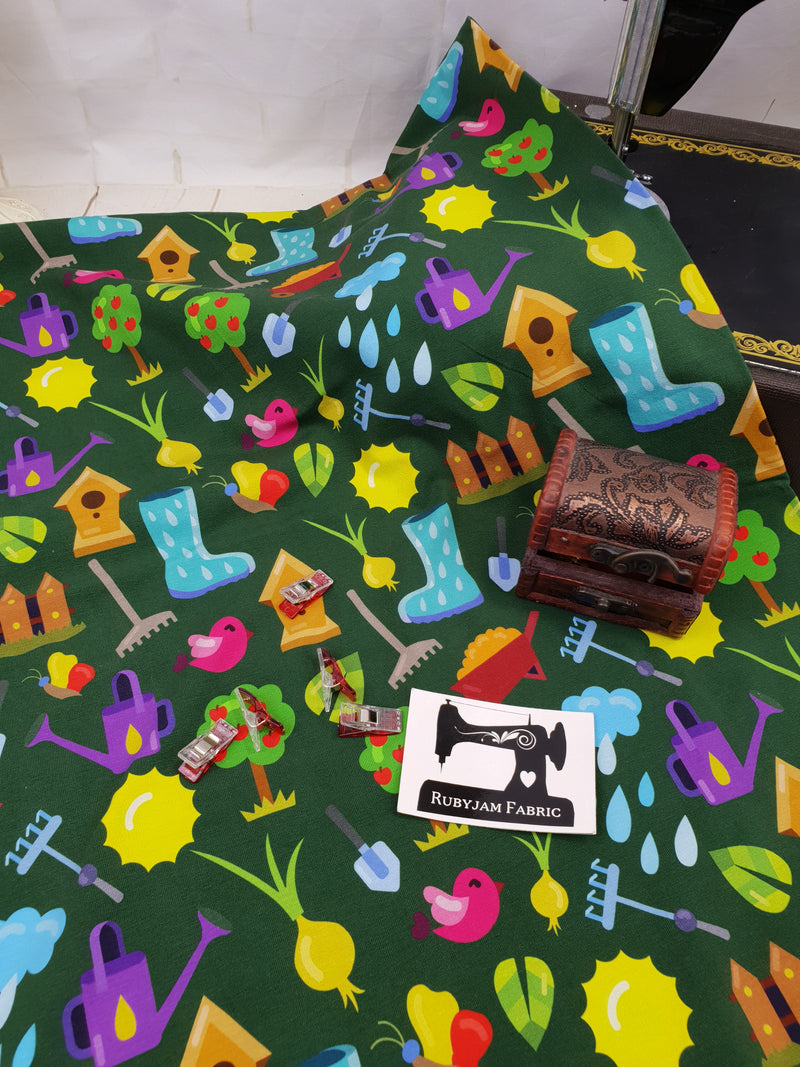 Gardening - cotton lycra - 150cm wide