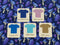 Purple Mushrooms - cotton lycra - 150cm wide - clearance