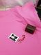 Pink - cotton lycra - FRENCH TERRY - 185cm wide