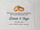 Custom Made QUILT LABEL, organic quilting cotton, Style 7 - Wedding Rings