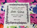 Custom Made QUILT LABEL, organic quilting cotton, Style 19 - Heart Border
