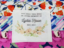 Custom Made QUILT LABEL, organic quilting cotton, Style 15 - Floral