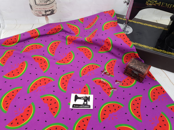 Watermelon - cotton lycra - 150cm wide