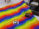 Rainbow Ribbons - cotton lycra - 150cm wide - clearance