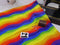 Rainbow Ribbons - cotton lycra - 150cm wide - clearance