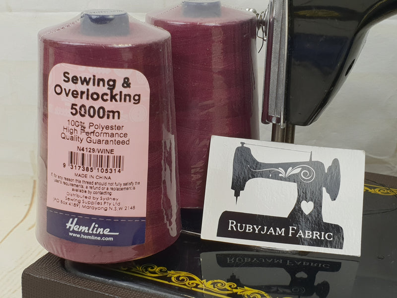 Hemline Overlocker thread, Wine, 5000M - clearance