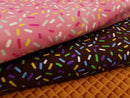 Pink Sprinkles - cotton lycra - 150cm wide