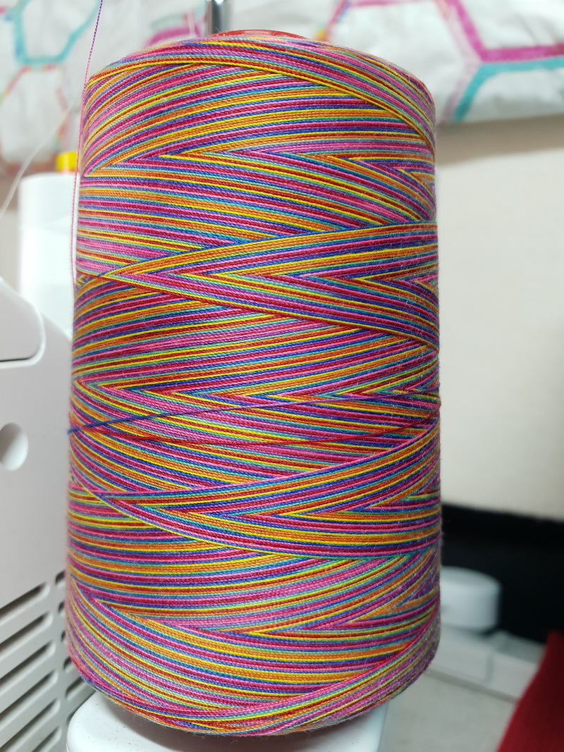 Variegated Overlocking Thread Really Rainbow - Twisted Threads - 5000M Variegated Overlocker Thread ...