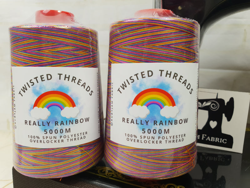 Really Rainbow - Twisted Threads - 5000M Variegated Overlocker Thread