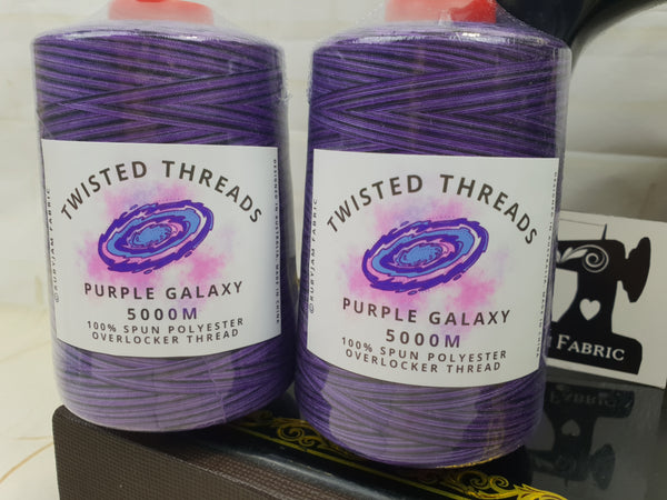 Purple Galaxy - Twisted Threads - 5000M Variegated Overlocker Thread