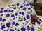 Purple Peonies - cotton lycra - 150cm wide - clearance