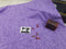 Light Purple Faux Glitter - cotton lycra - 150cm wide