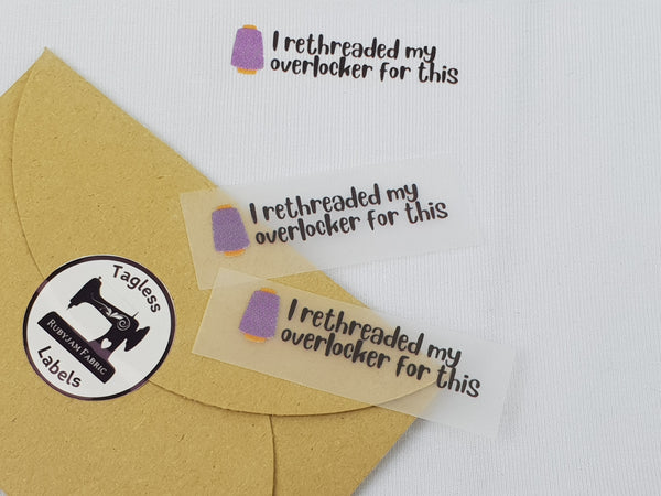 I Rethreaded My Overlocker For This - Tagless Label Transfers