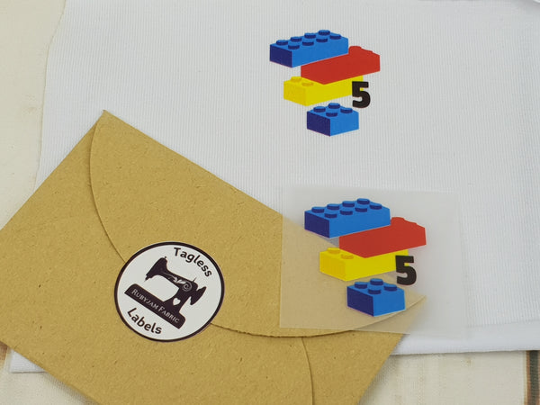 Building Bricks - Size 5 - Tagless Label Transfers
