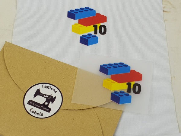 Building Bricks - Size 10 - Tagless Label Transfers